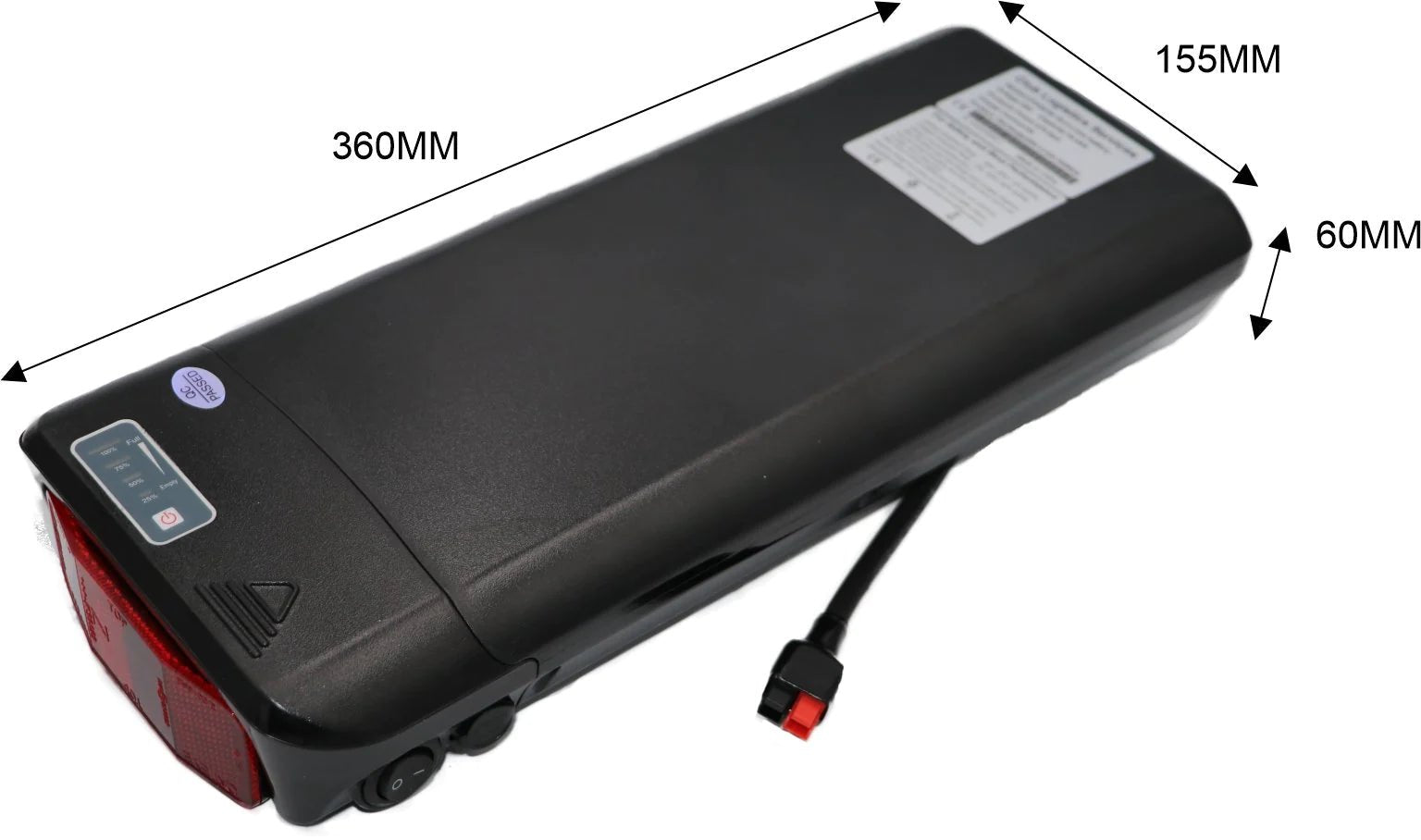 36V 14Ah / 504Wh Rear Rack Samsung eBike Battery With Rack CPSSE36 ...