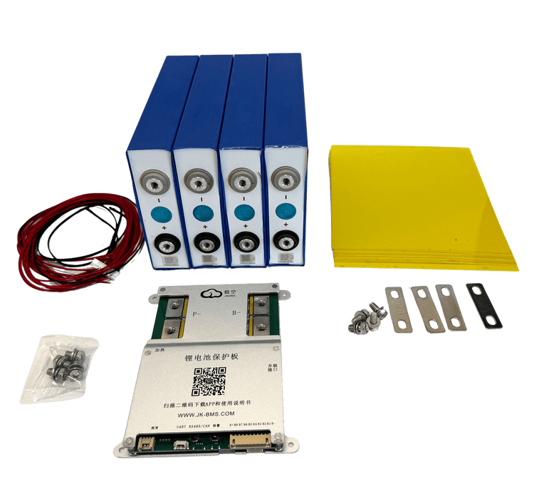 4x EVE LiFePO4 105Ah and JK 200A BMS DIY Kit - Cap Rouge