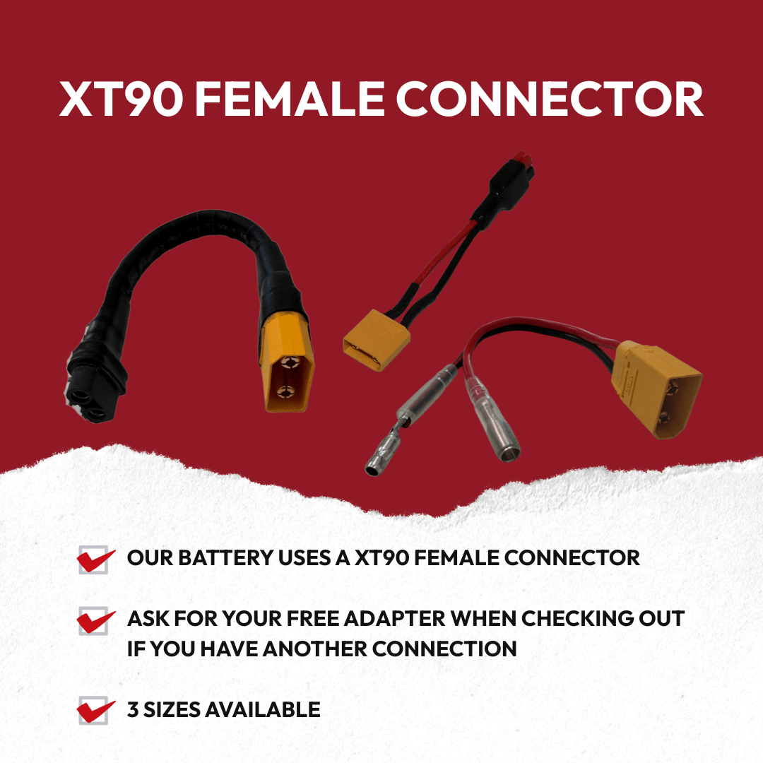 52V 32AH 1664WH Triangle eBike Battery CPGTR52 - 32 - Cap Rouge