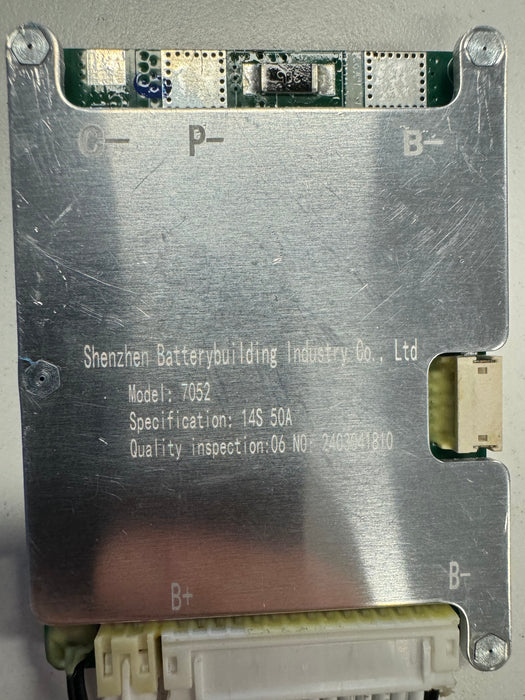 BMS 14S 50A For 52V eBike Batteries