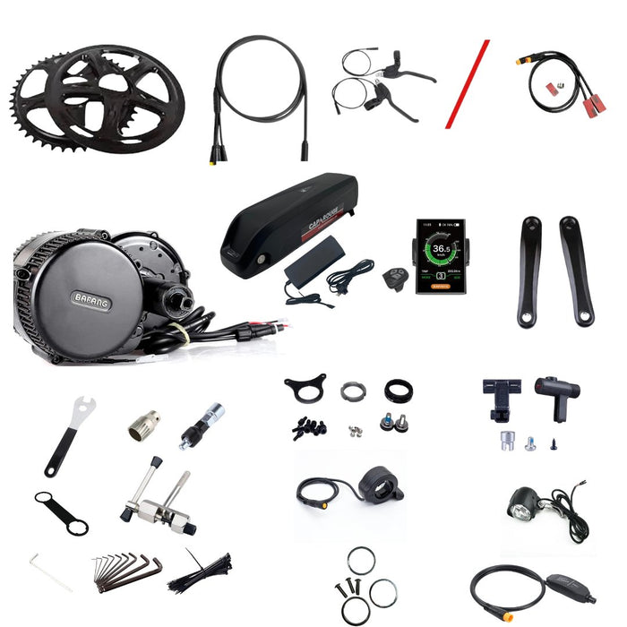 Street Legal Bafang 36V 250W BBS01B Mid Drive eBike Conversion Kit 68-73mm With Samsung Battery EN15194
