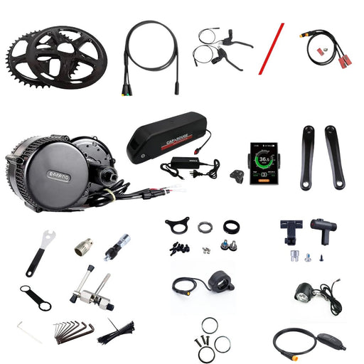 Bafang 48V 750W BBS02B Bafang Mid Drive eBike Conversion Kit 68 - 73mm With 15AH Samsung Battery - Cap Rouge