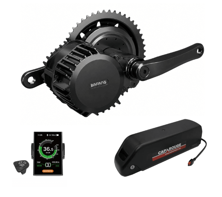 Bafang 52V 1000W BBSHD Bafang Mid Drive eBike Conversion Kit 68-73mm With Samsung Battery - Cap Rouge