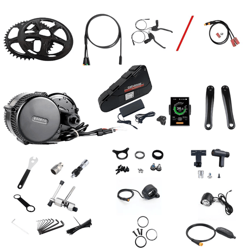Bafang 52V 750W BBS02B Bafang Mid Drive eBike Conversion Kit 68 - 73mm With 26.4AH Battery - Cap Rouge