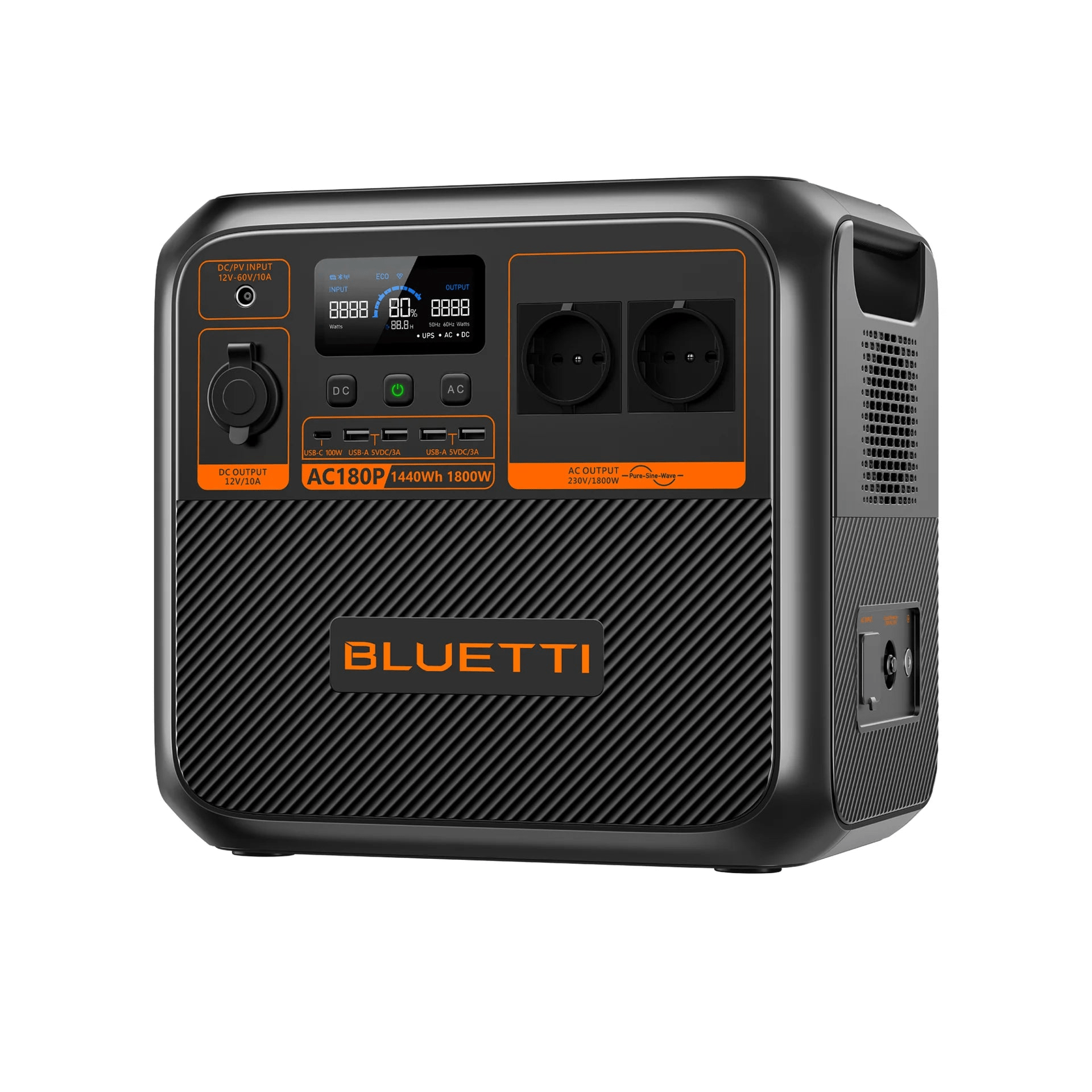 BLUETTI AC180P Solar Portable Power Station | 1,800W 1440Wh - Cap Rouge