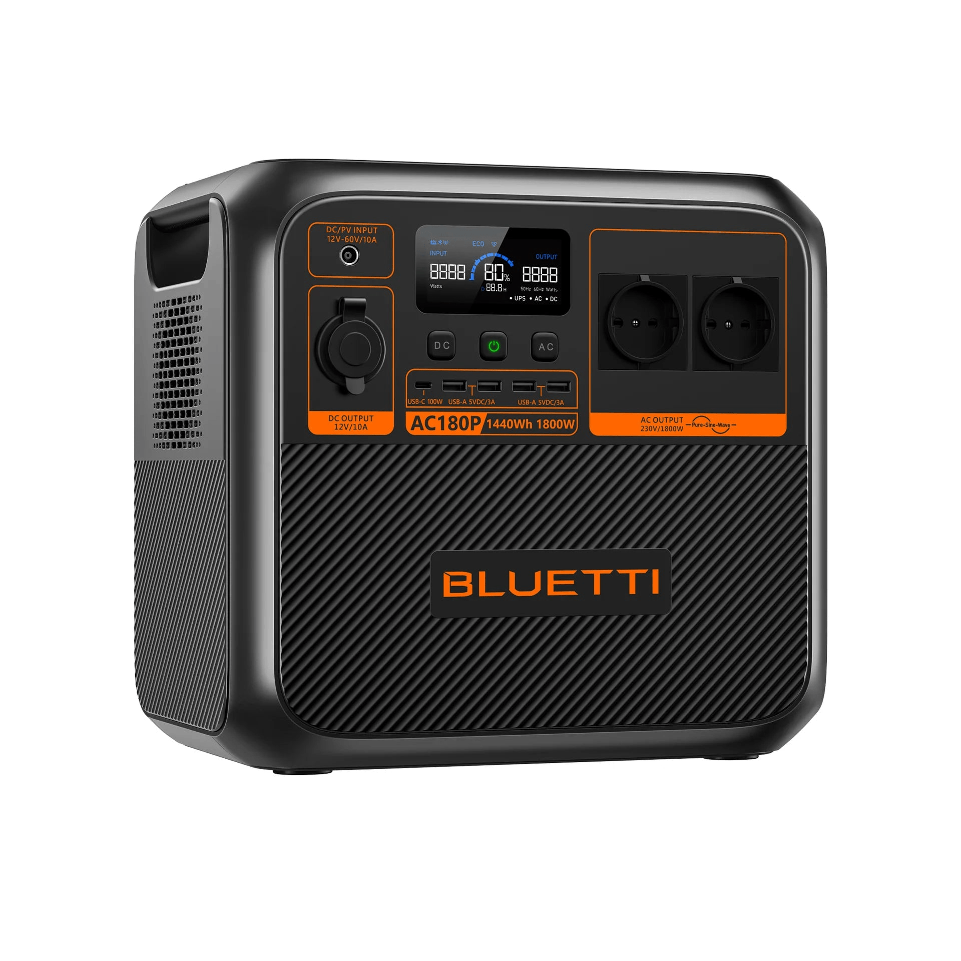 BLUETTI AC180P Solar Portable Power Station | 1,800W 1440Wh - Cap Rouge