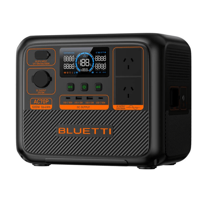 BLUETTI AC70P Portable Power Station | 1000W 864Wh - Cap Rouge