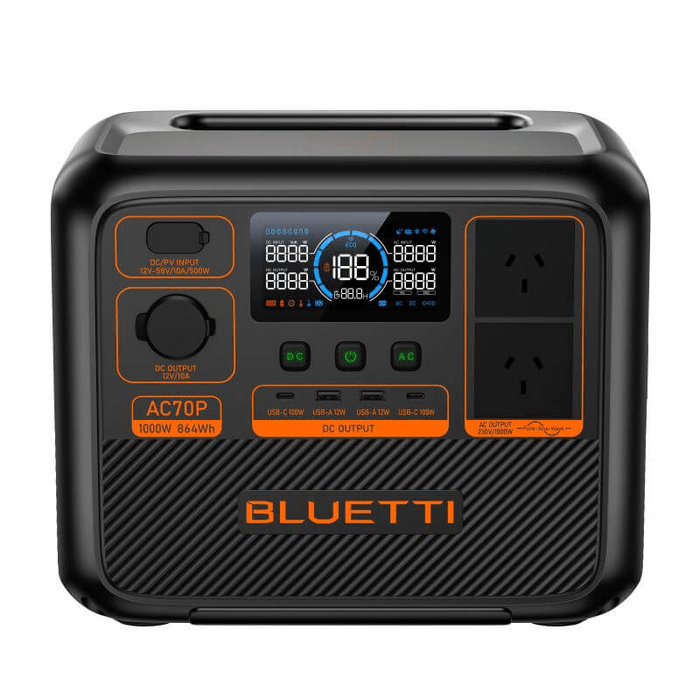BLUETTI AC70P Portable Power Station | 1000W 864Wh - Cap Rouge