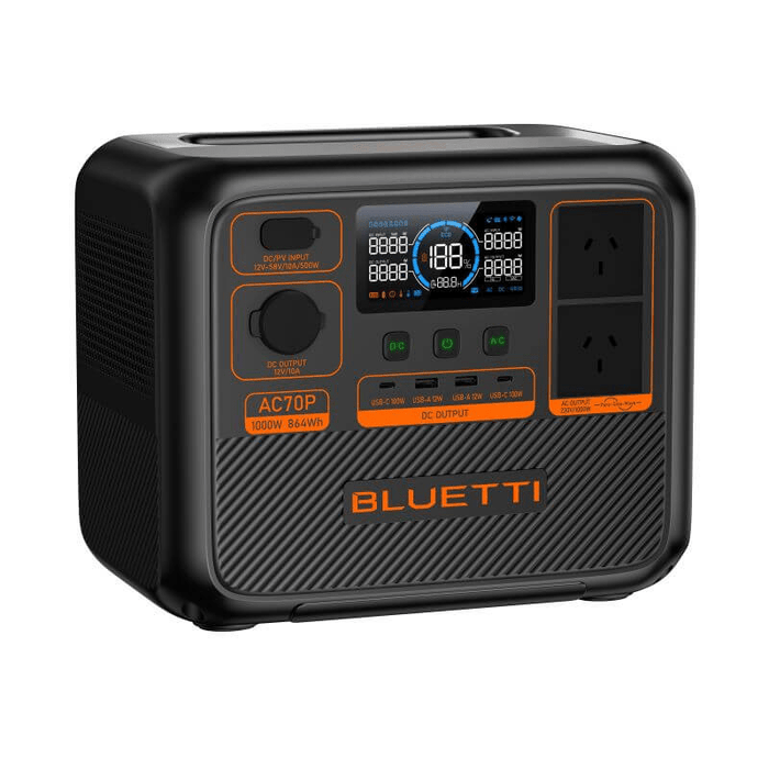 BLUETTI AC70P Portable Power Station | 1000W 864Wh - Cap Rouge