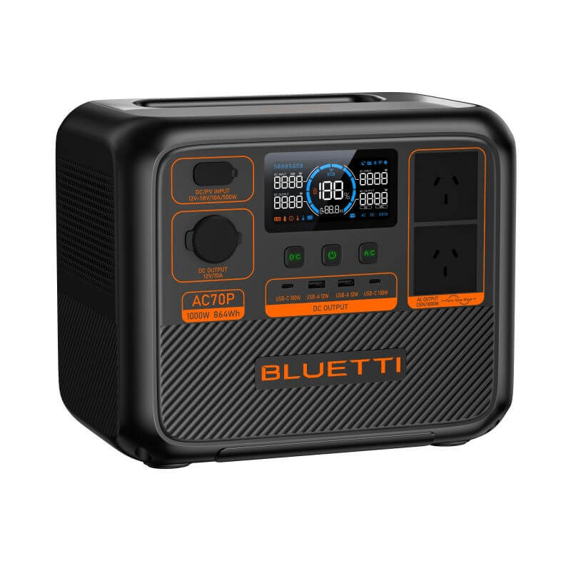 BLUETTI AC70P Portable Power Station | 1000W 864Wh - Cap Rouge