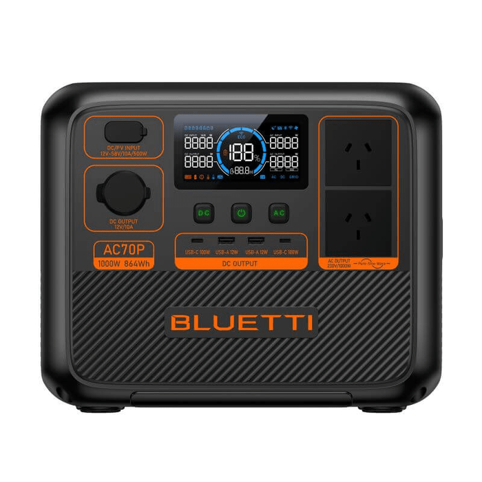 BLUETTI AC70P Portable Power Station | 1000W 864Wh - Cap Rouge