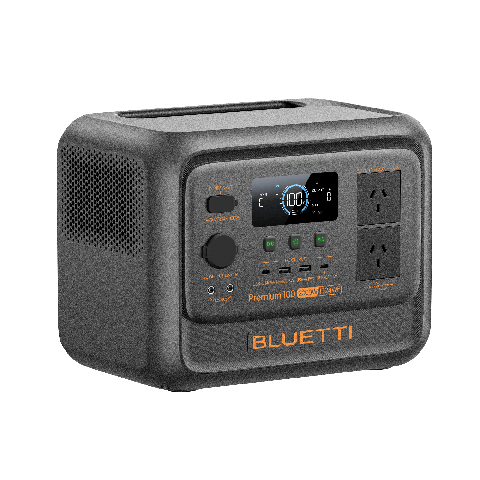 BLUETTI Premium Elite 100 V2 Portable Power Station | 2,000W 1,024Wh - Cap Rouge