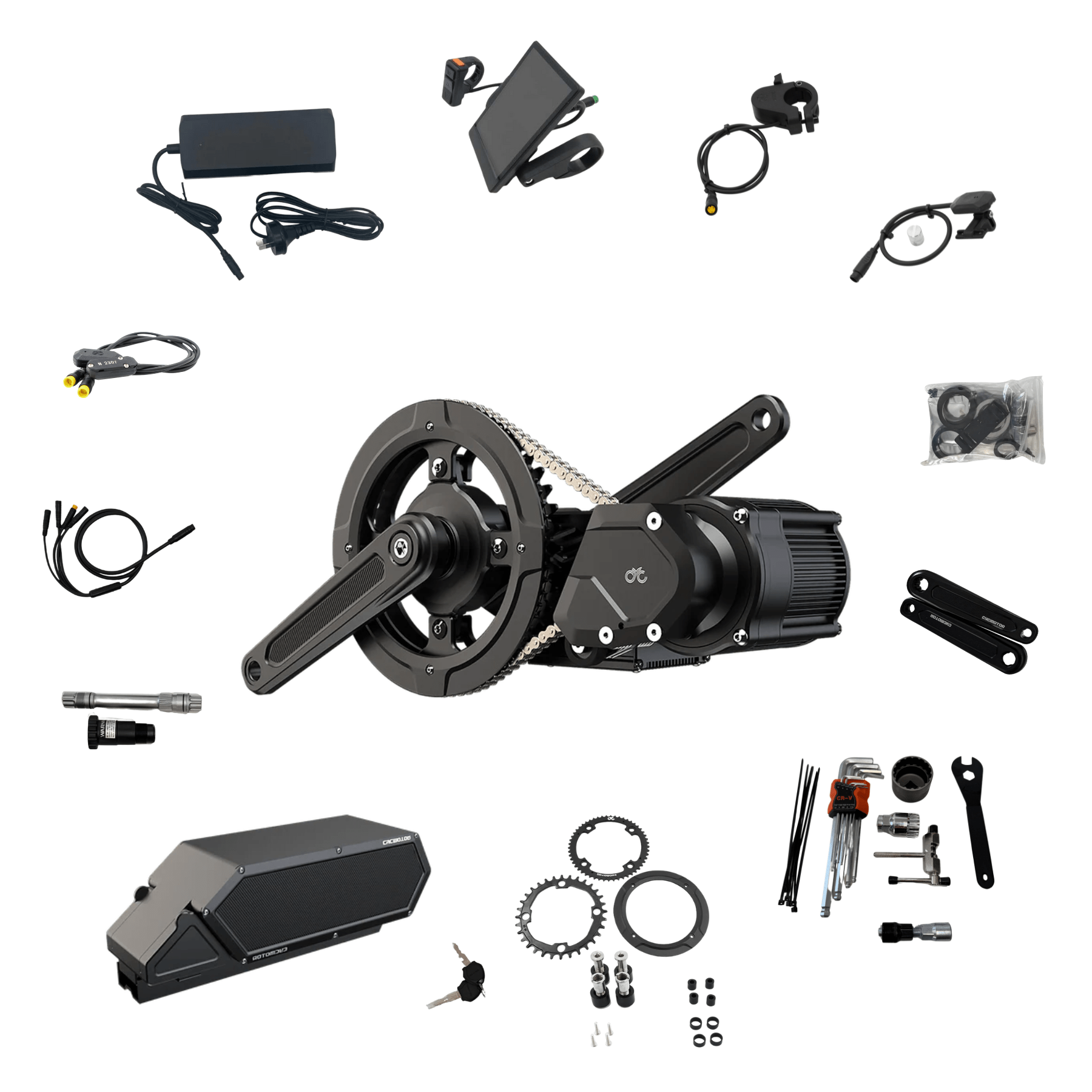 CYC X1 Pro Gen 4 Mid Drive eBike Conversion Kit With 52V 15Ah Battery Cap Rouge CYC X1 Pro Gen 4 Mid Drive eBike Conversion Kit With 52V 15Ah Battery Cap Rouge