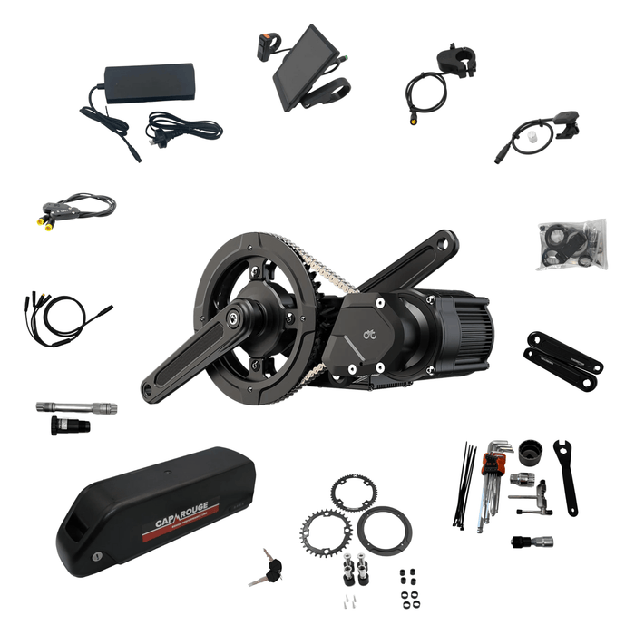 CYC X1 Pro Gen 4 Mid Drive eBike Conversion Kit With Cap Rouge 72V Battery + Charger
