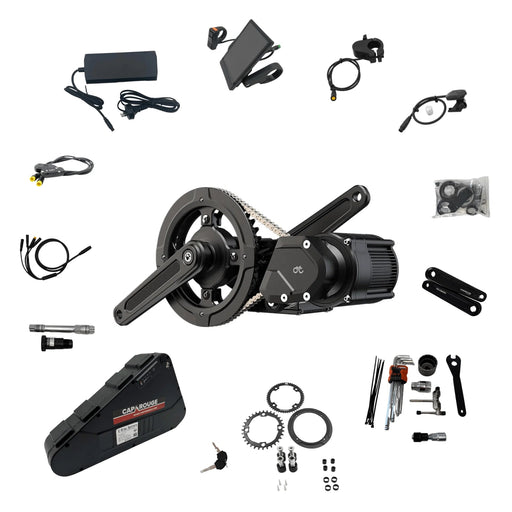 CYC X1 Pro Gen 4 Mid Drive eBike Conversion Kit With Cap Rouge 72V Battery + Charger - Cap Rouge