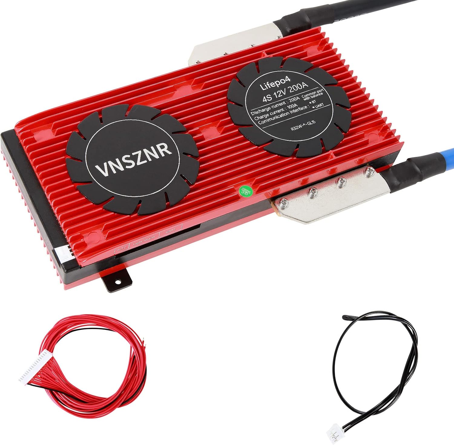 DALY 12S 36V 200A Smart LiFePO4 BMS with Bluetooth Balancing Function - Cap Rouge