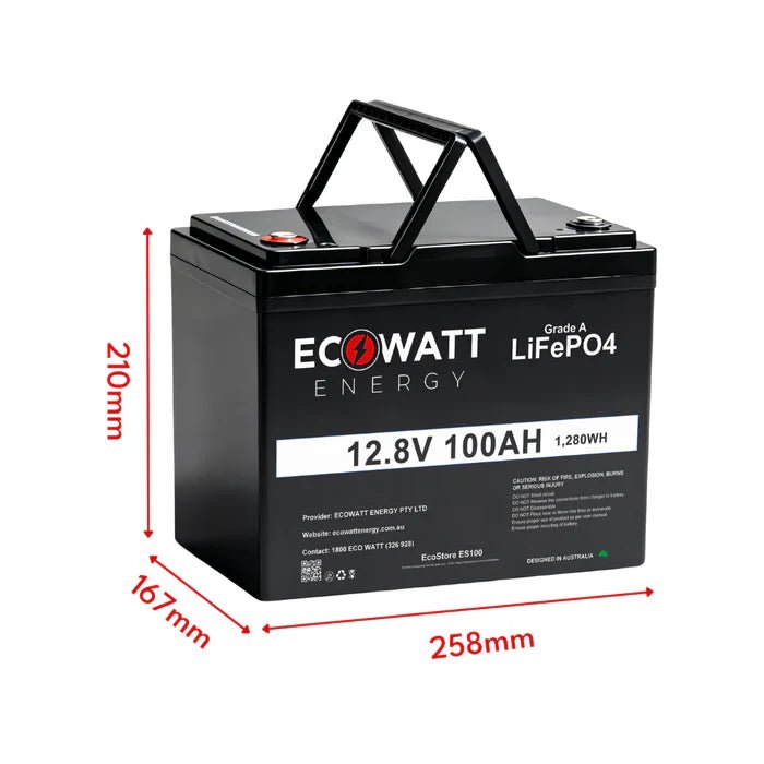 EcoStore 100Ah 12V LiFePO4 Battery - Cap Rouge