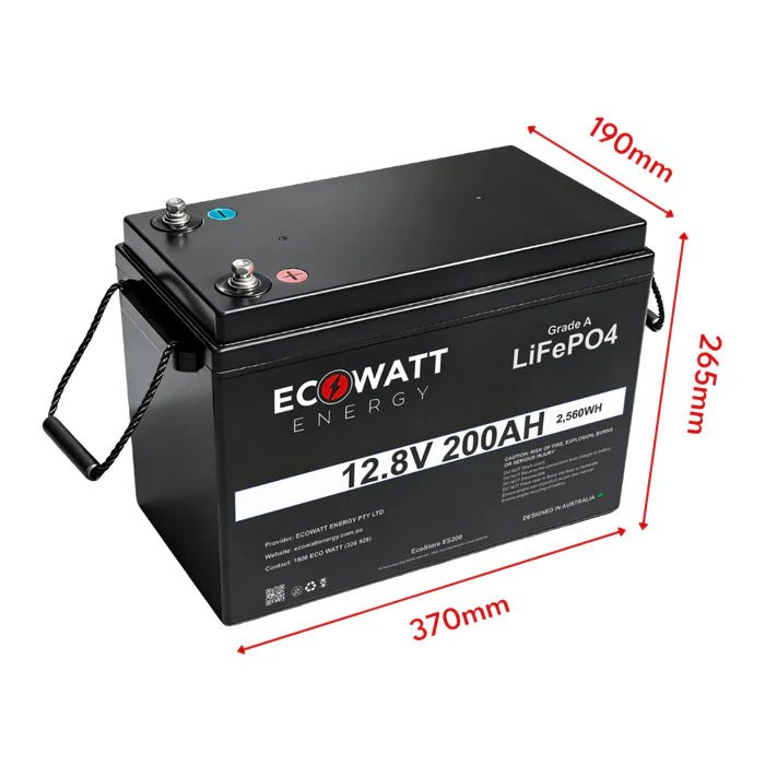 EcoStore 200Ah 12.8V LiFePO4 Battery - Cap Rouge