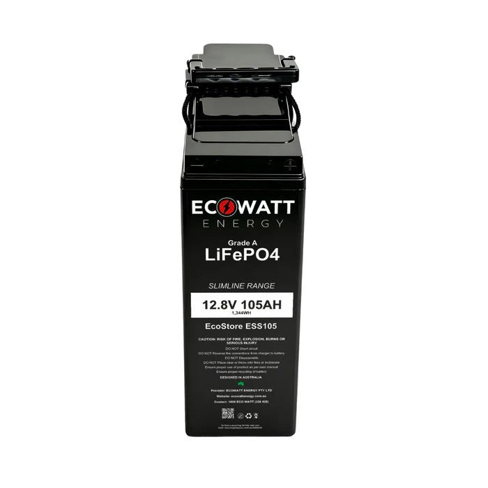 EcoStore Slimline 105Ah 12V LiFePO4 Battery - Cap Rouge
