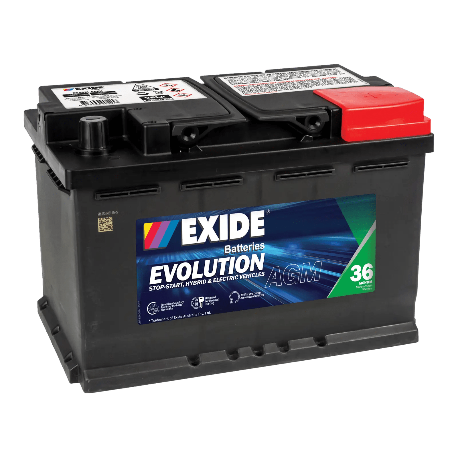 Exide SSAGM - 66EU AGM 760CCA 70AH AGMLN3 - Cap Rouge