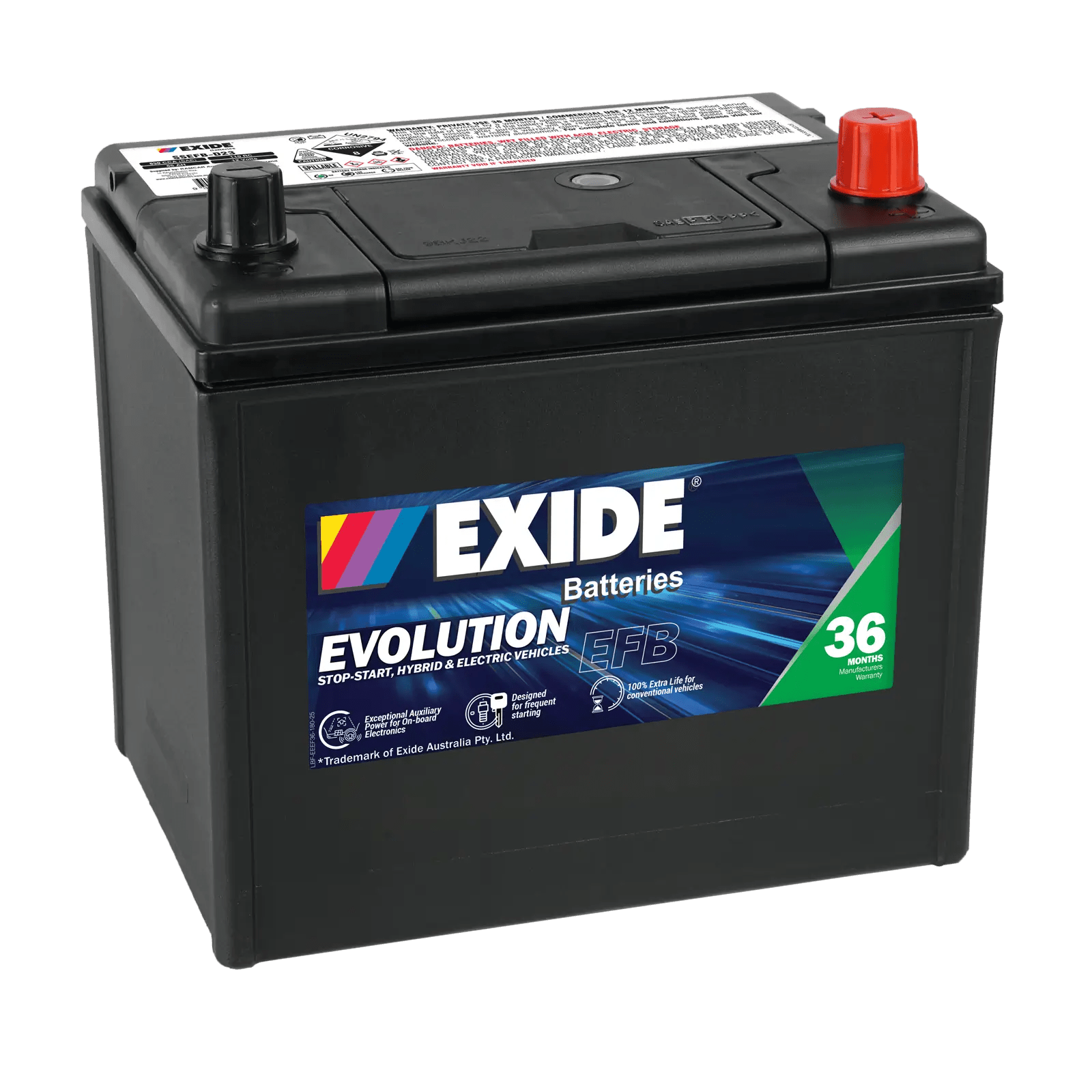 Exide SSEFB-D23 12V, 650CCA Stop-Start Battery - Cap Rouge