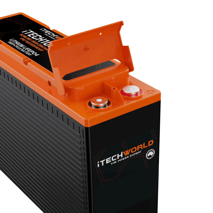 iTechWorld iTECH100SX Lithium Deep Cycle Slim Battery LiFePO4 100Ah - Cap Rouge