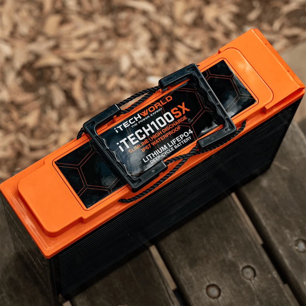iTechWorld iTECH100SX Lithium Deep Cycle Slim Battery LiFePO4 100Ah - Cap Rouge