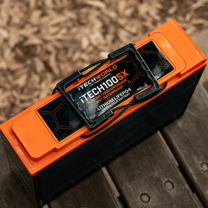 iTechWorld iTECH100SX Lithium Deep Cycle Slim Battery LiFePO4 100Ah - Cap Rouge