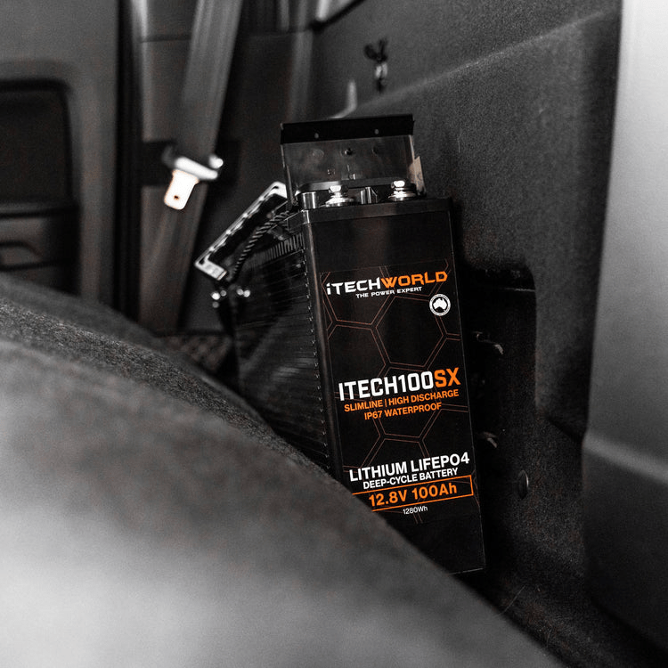 iTechWorld iTECH100SX Lithium Deep Cycle Slim Battery LiFePO4 100Ah - Cap Rouge