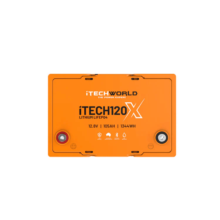 iTechWorld iTECH120X Deep Cycle Lithium Battery with Bluetooth LiFePO4 105Ah - Cap Rouge