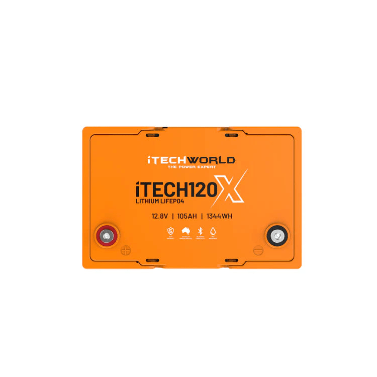 iTechWorld iTECH120X Deep Cycle Lithium Battery with Bluetooth LiFePO4 105Ah - Cap Rouge