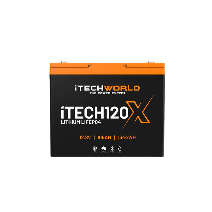 iTechWorld iTECH120X Deep Cycle Lithium Battery with Bluetooth LiFePO4 105Ah - Cap Rouge
