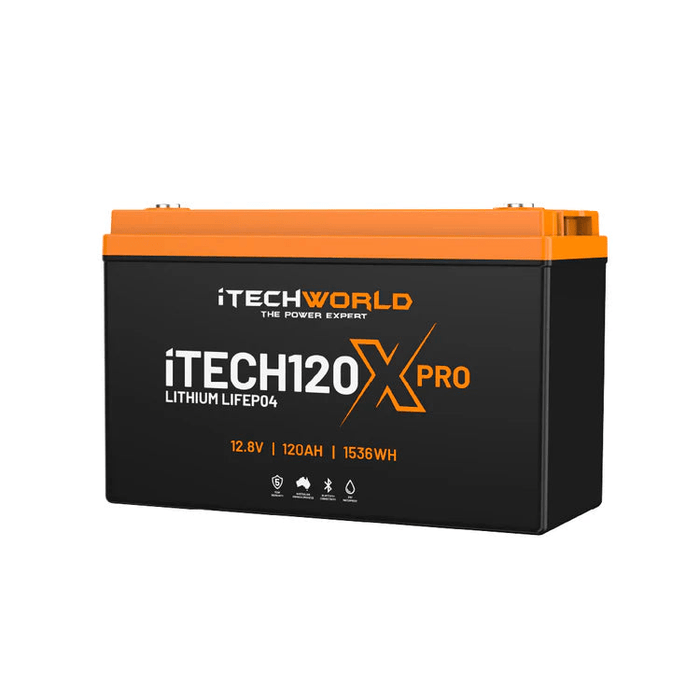 iTechWorld iTECH120X PRO Deep Cycle Lithium Battery with Bluetooth LiFePO4 120Ah - Cap Rouge