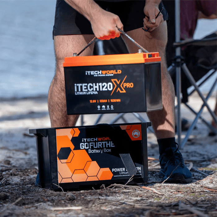 iTechWorld iTECH120X PRO Deep Cycle Lithium Battery with Bluetooth LiFePO4 120Ah - Cap Rouge