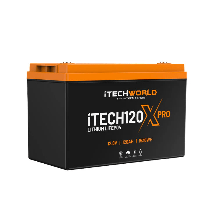 iTechWorld iTECH120X PRO Deep Cycle Lithium Battery with Bluetooth LiFePO4 120Ah - Cap Rouge