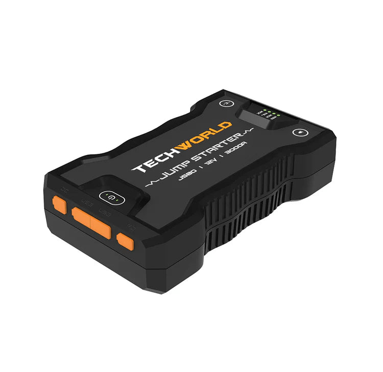 iTechWorld JS80 Lithium Jump Starter and Backup Power Bank with Heavy - Duty Case 3000A - Cap Rouge