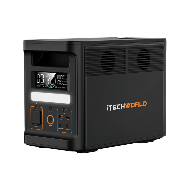 iTechWorld PS1800 PRO Portable Lithium Power Station | 1800W 1536Wh - Cap Rouge