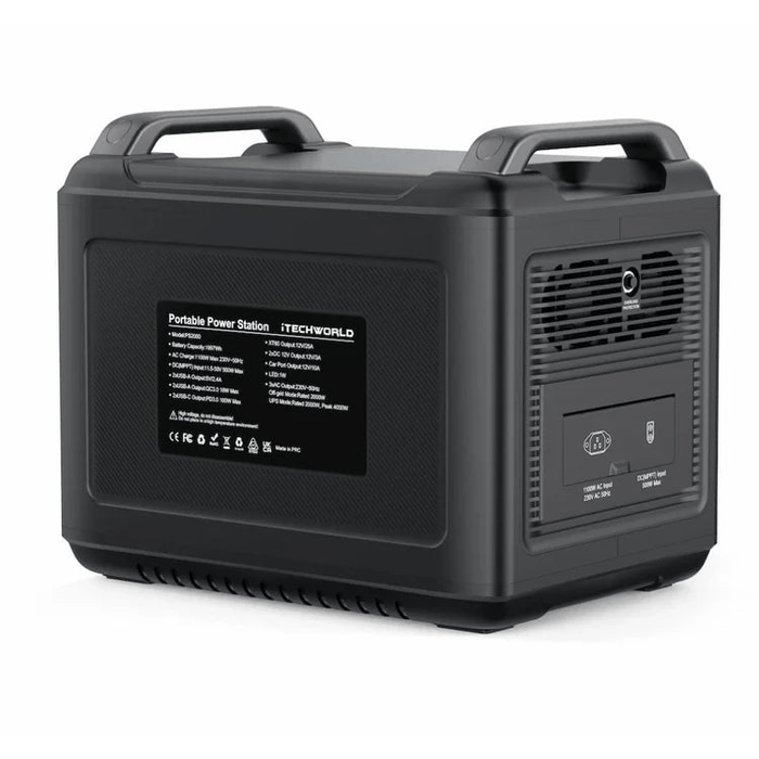 iTechWorld PS2000 Portable Lithium Power Station | 2000W 2048Wh - Cap Rouge