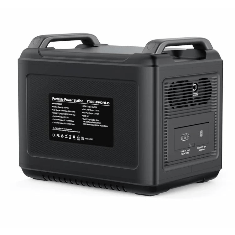 iTechWorld PS2000 Portable Lithium Power Station | 2000W 2048Wh - Cap Rouge