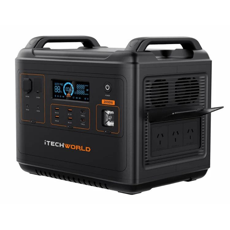 iTechWorld PS2000 Portable Lithium Power Station | 2000W 2048Wh - Cap Rouge
