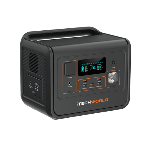 iTechWorld PS800 Portable Lithium Power Station | 800W 512Wh - Cap Rouge