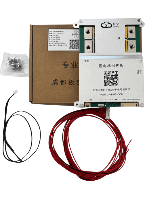 JK BMS 4S to 8S 200A (350A Peak) Smart LiFePO4 BMS with 2A Active Balancer - Cap Rouge
