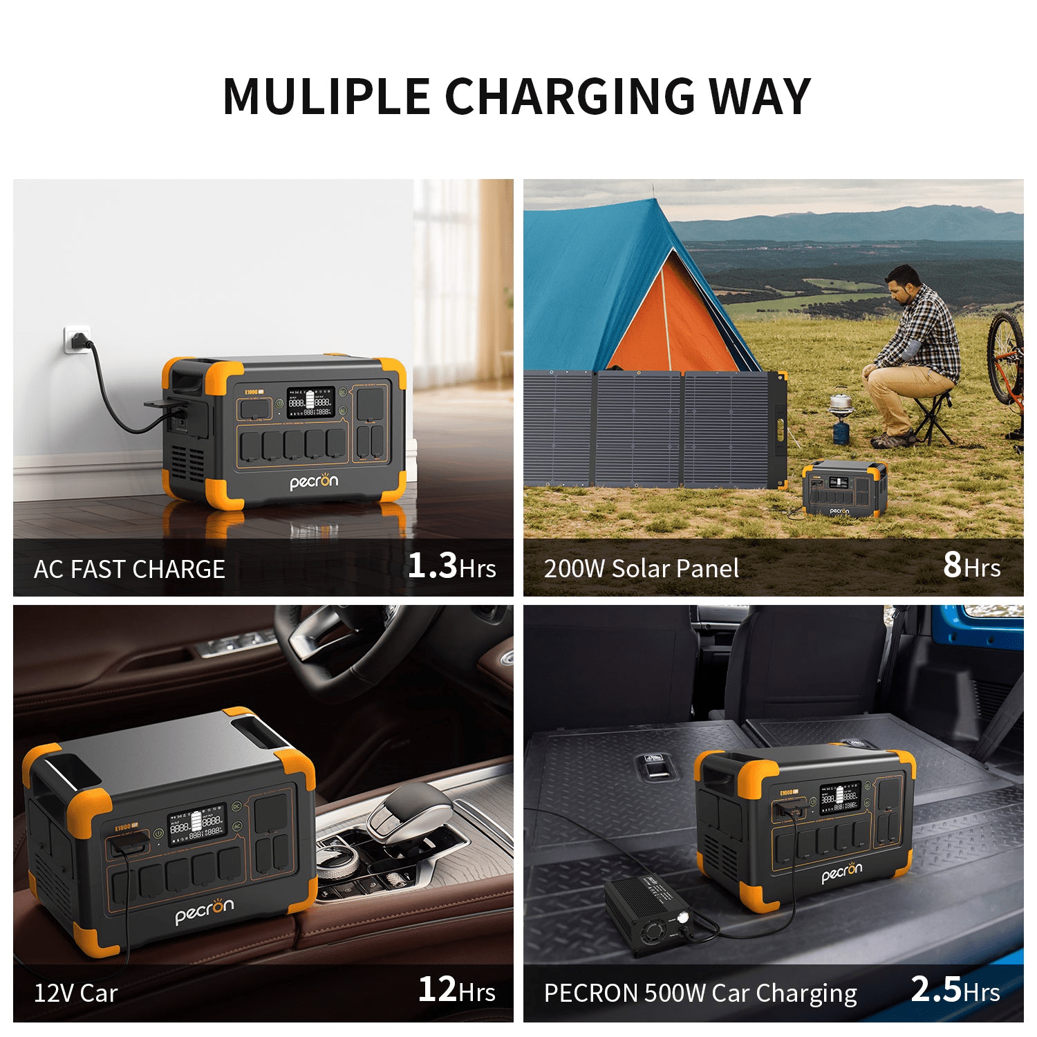 Pecron E1000LFP Portable Power Station | 1800W 1024Wh - Cap Rouge