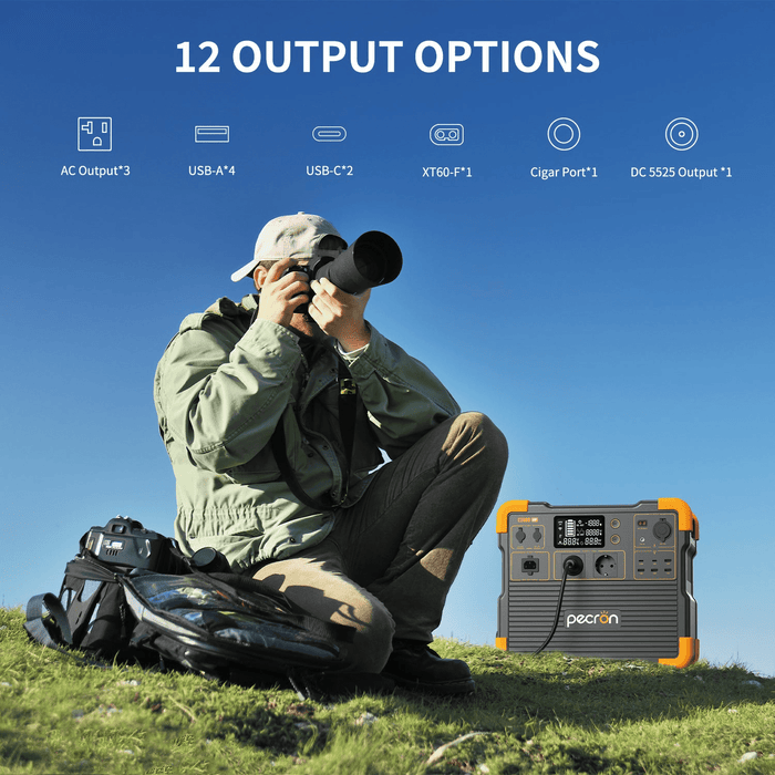 Pecron E2400LFP Portable Power Station | 2400W 2048Wh - Cap Rouge