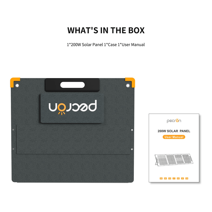 Pecron PV200 200W Portable Solar Panel - Cap Rouge