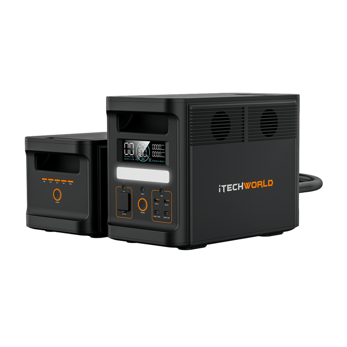 PS1800 PRO | Portable Lithium Power Station | + EB1536 Expansion Battery Kit - Cap Rouge