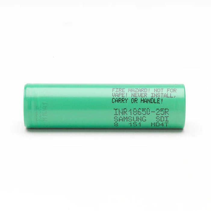 Samsung 25R 18650 2500mAh 20A Battery Cap Rouge Samsung 25R 18650 2500mAh 20A Battery Cap Rouge