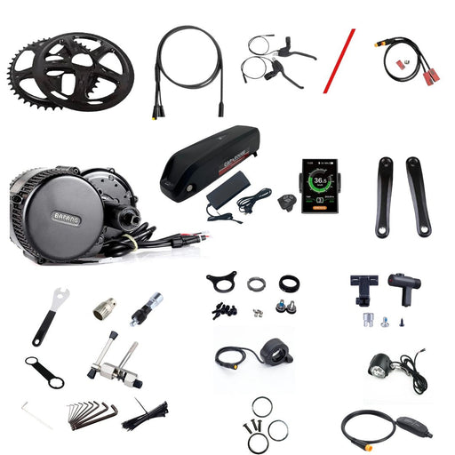 Street Legal Bafang 36V 250W BBS01B Mid Drive eBike Conversion Kit 68-73mm With Samsung Battery EN15194 - Cap Rouge