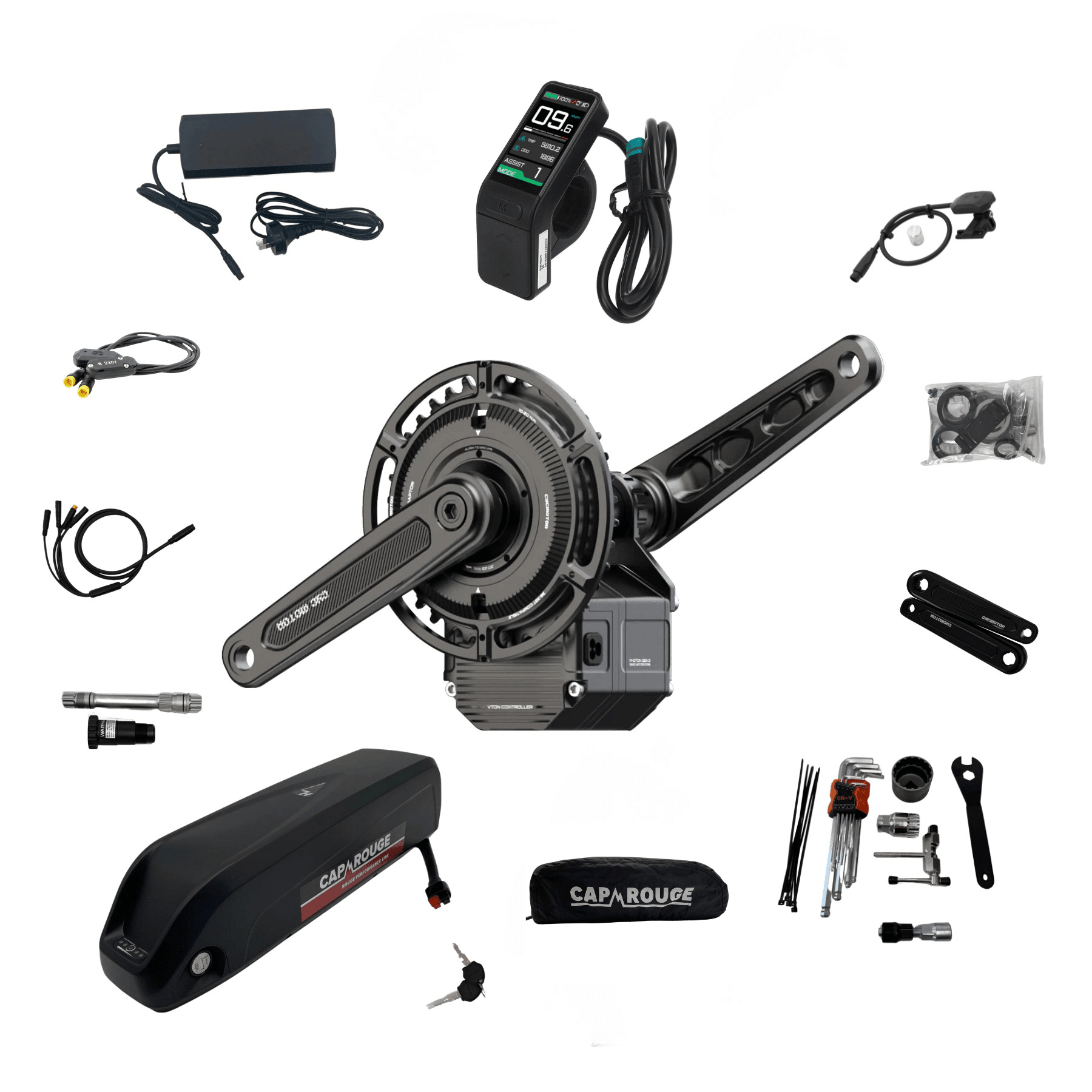 Street Legal CYC Photon Gen 2 Mid Drive eBike Conversion Kit With Samsung Battery + Charger EN15194 - Cap Rouge
