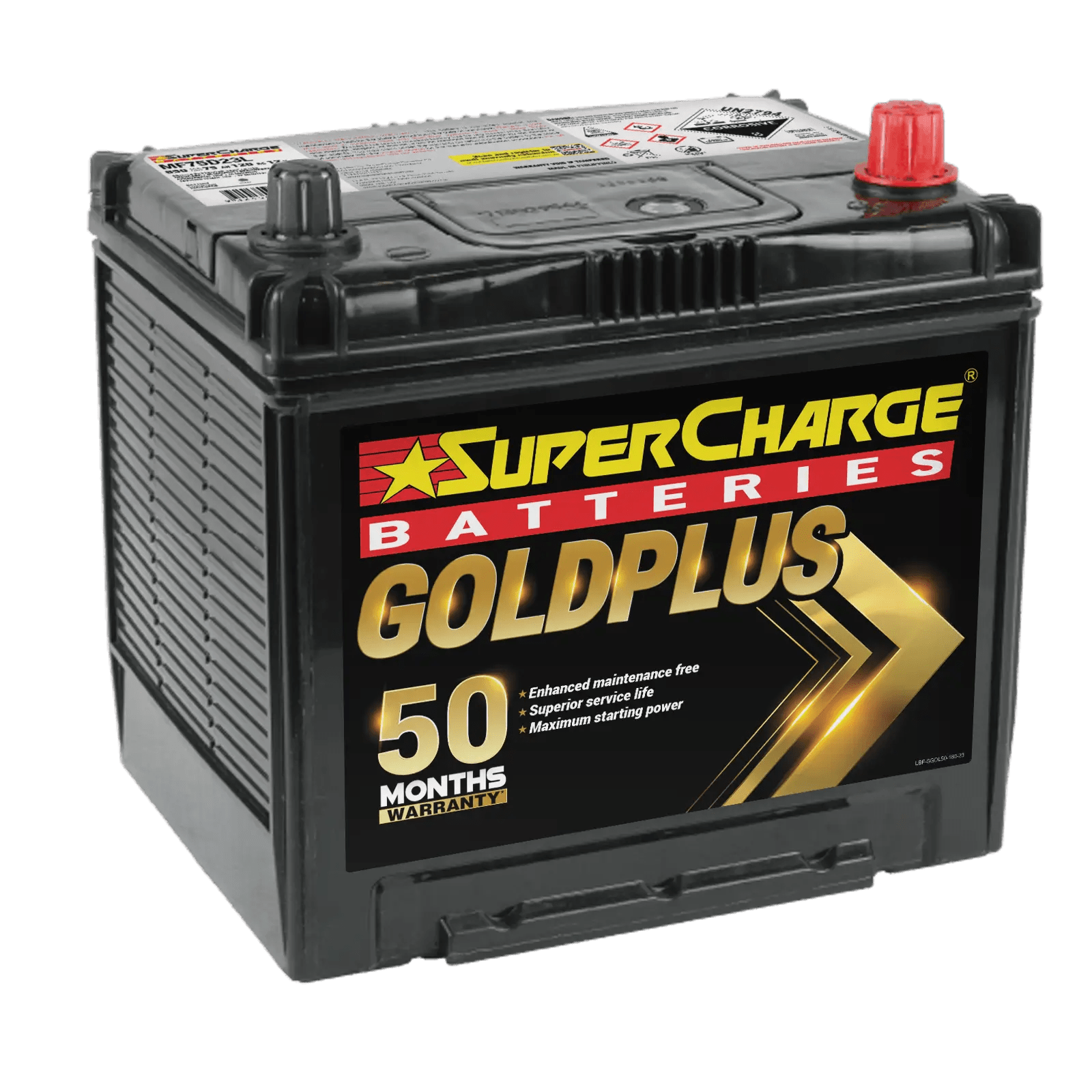 SuperCharge MF75D23L 12V 650CCA GoldPlus Battery - Cap Rouge